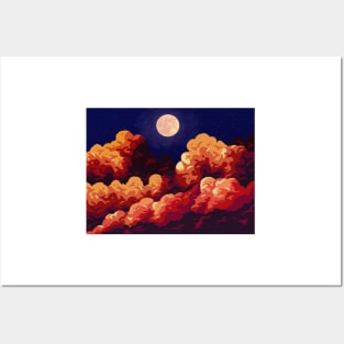 Warm Clouds at Night Posters and Art